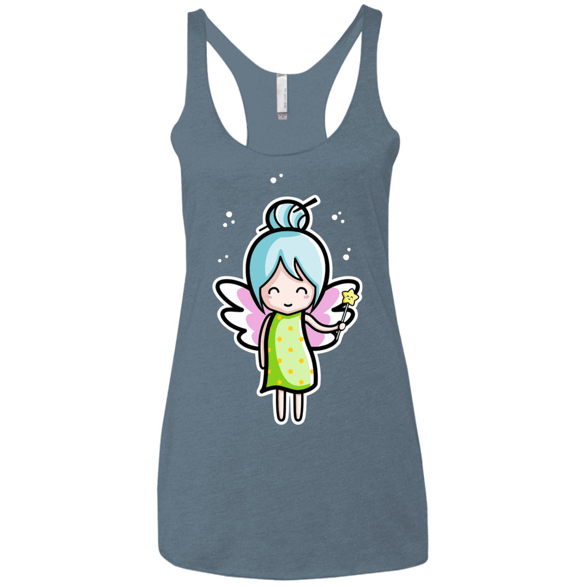T-Shirts Indigo / X-Small Kawaii Cute Fairy Women's Triblend Racerback Tank