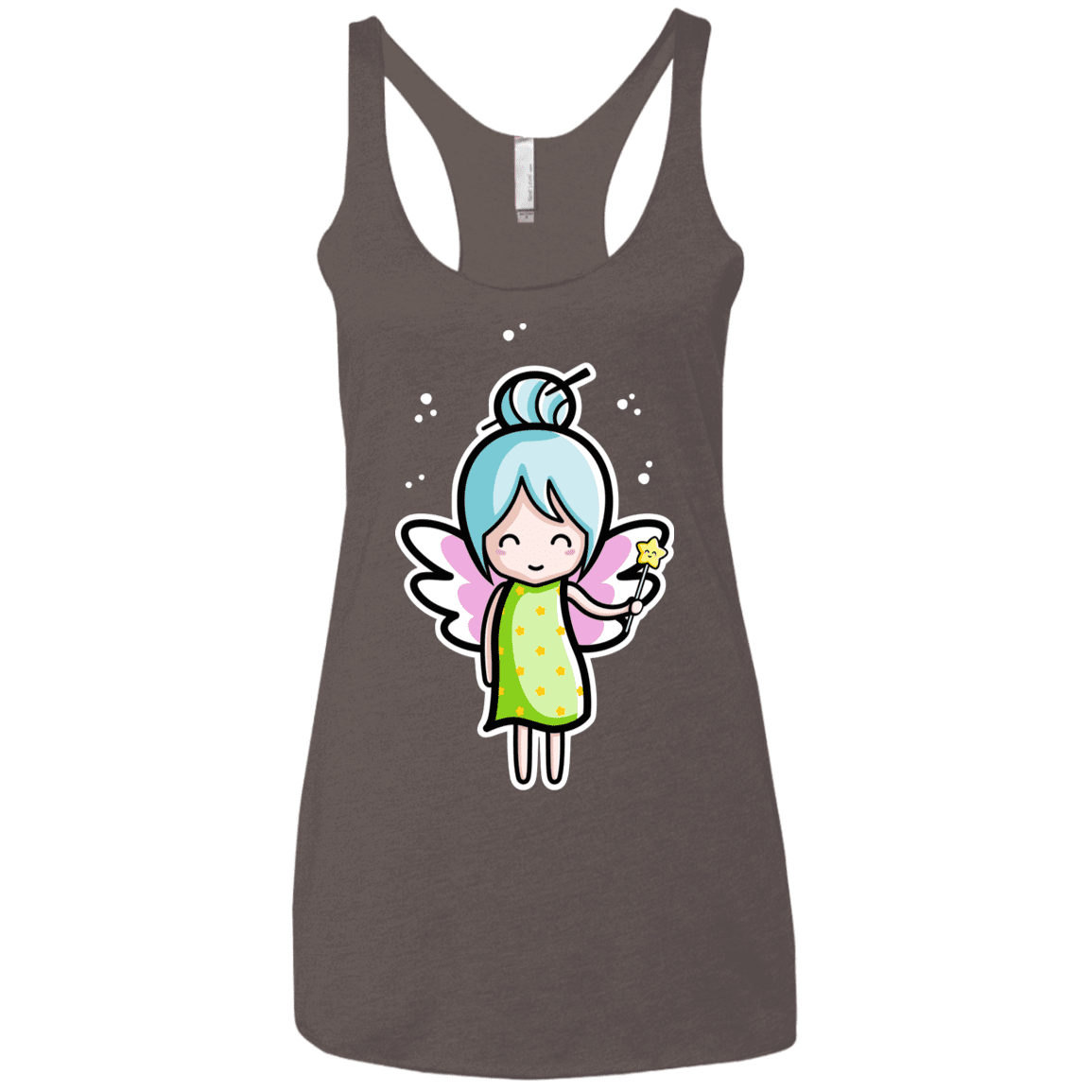 T-Shirts Macchiato / X-Small Kawaii Cute Fairy Women's Triblend Racerback Tank