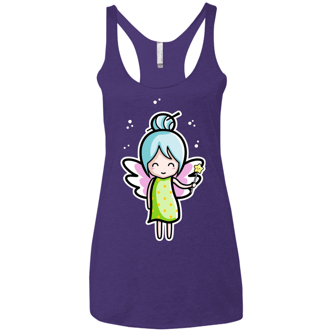 T-Shirts Purple Rush / X-Small Kawaii Cute Fairy Women's Triblend Racerback Tank