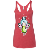 T-Shirts Vintage Red / X-Small Kawaii Cute Fairy Women's Triblend Racerback Tank