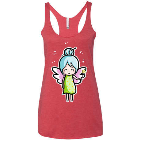 T-Shirts Vintage Red / X-Small Kawaii Cute Fairy Women's Triblend Racerback Tank