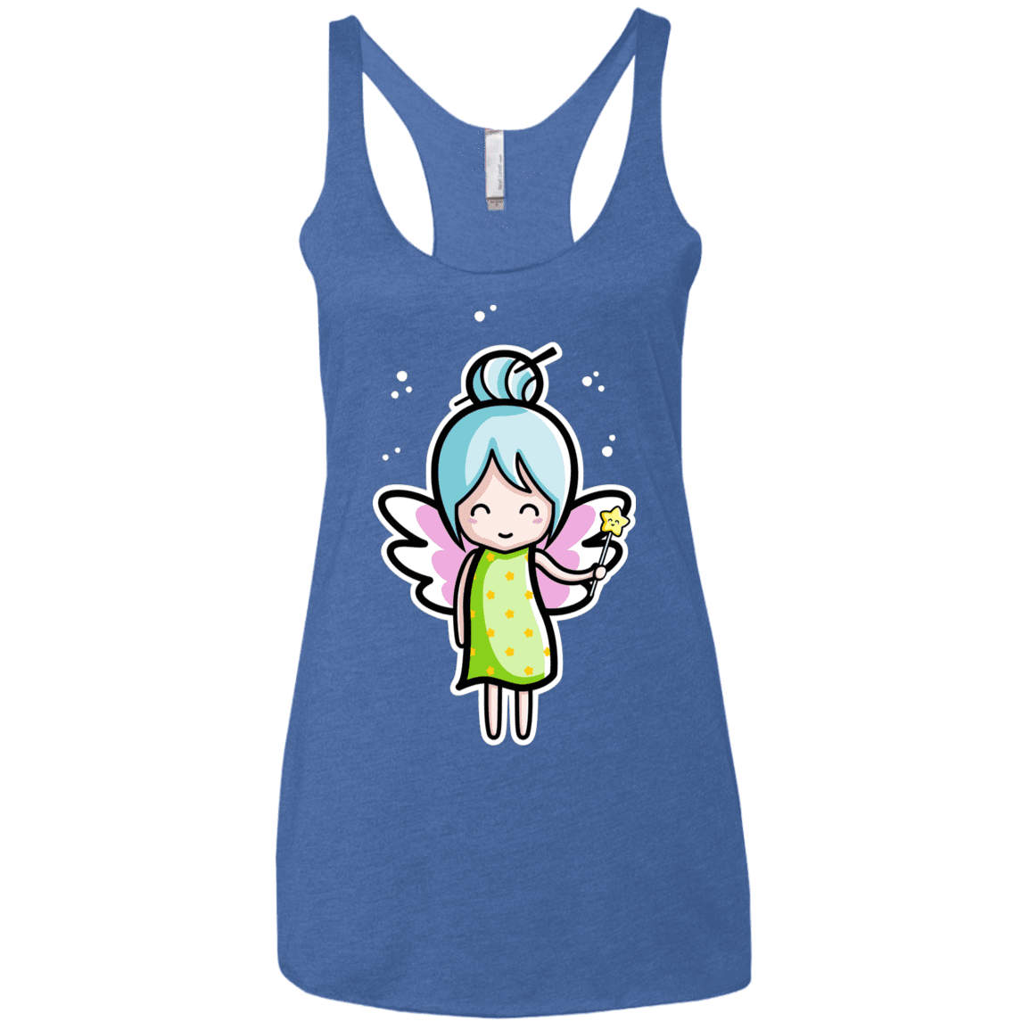 T-Shirts Vintage Royal / X-Small Kawaii Cute Fairy Women's Triblend Racerback Tank