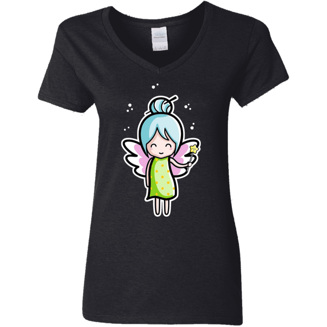 T-Shirts Black / S Kawaii Cute Fairy Women's V-Neck T-Shirt