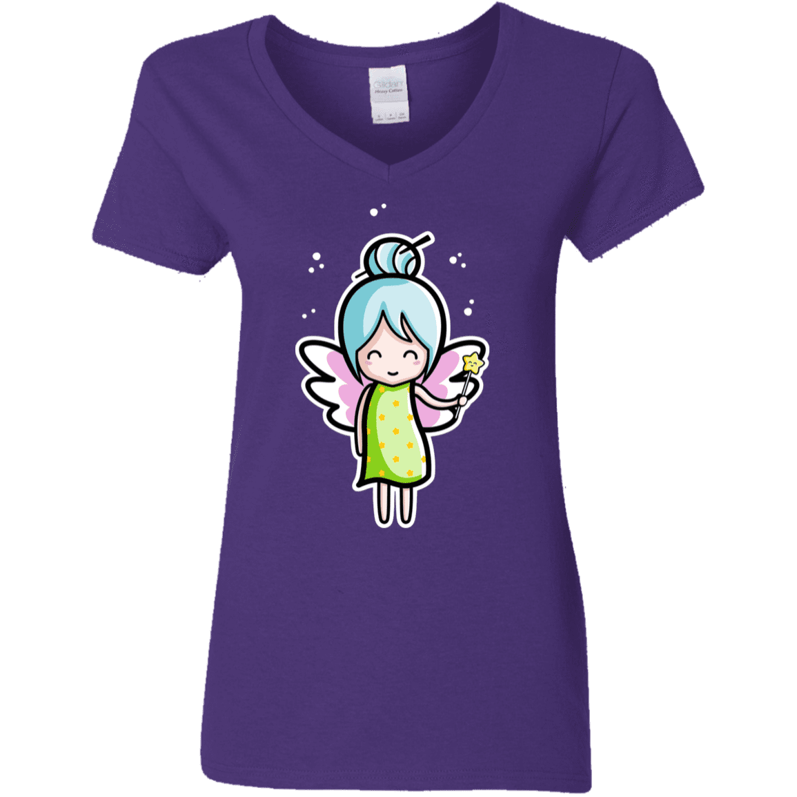 T-Shirts Purple / S Kawaii Cute Fairy Women's V-Neck T-Shirt