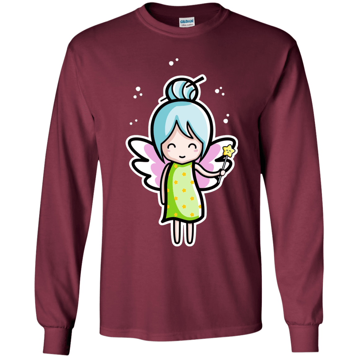 T-Shirts Maroon / YS Kawaii Cute Fairy Youth Long Sleeve T-Shirt