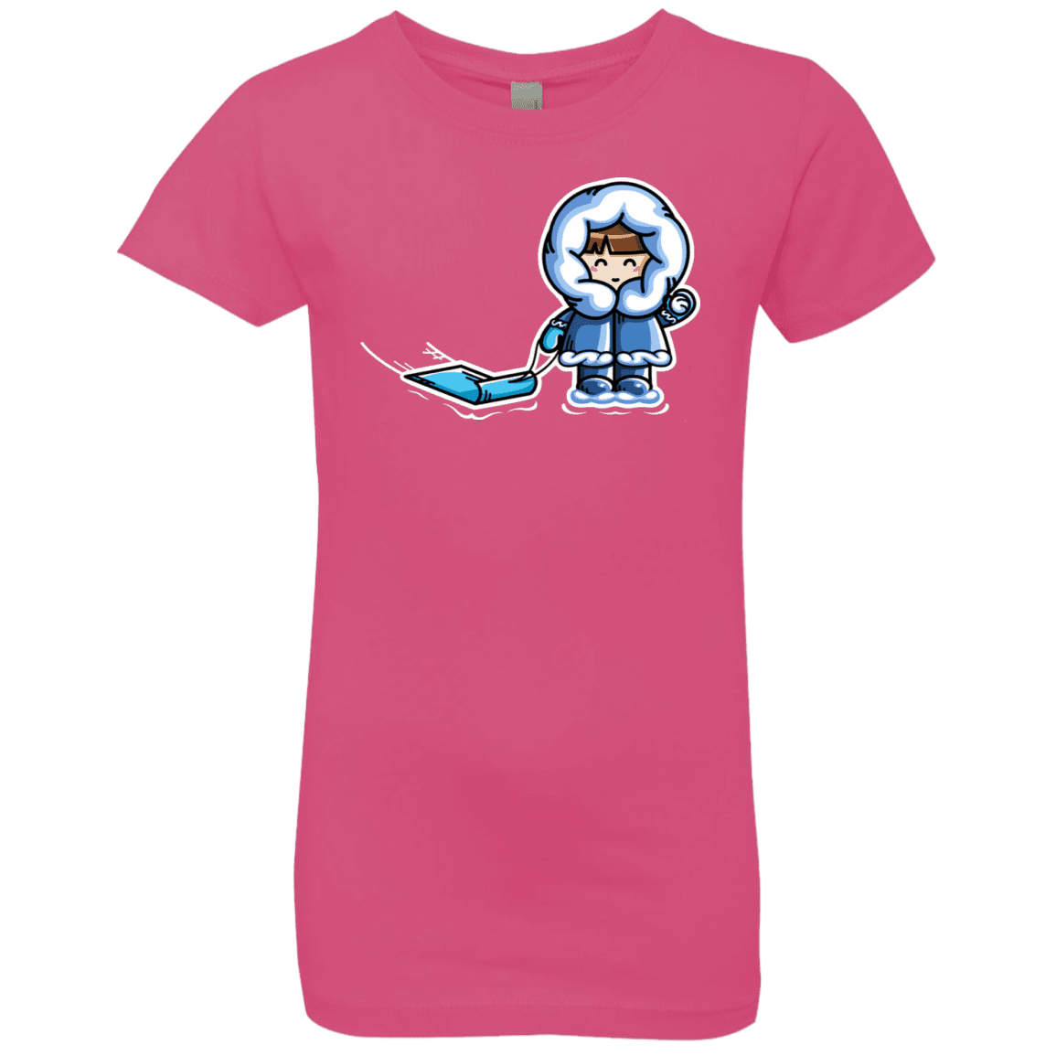 T-Shirts Hot Pink / YXS Kawaii Cute Fun In The Snow Girls Premium T-Shirt