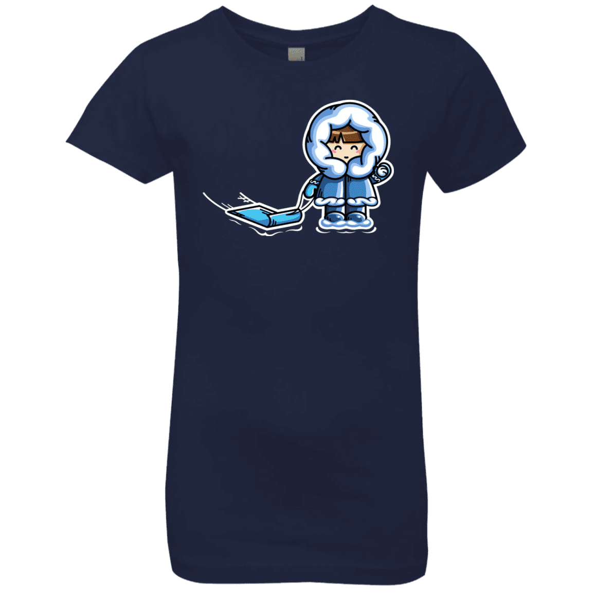 T-Shirts Midnight Navy / YXS Kawaii Cute Fun In The Snow Girls Premium T-Shirt