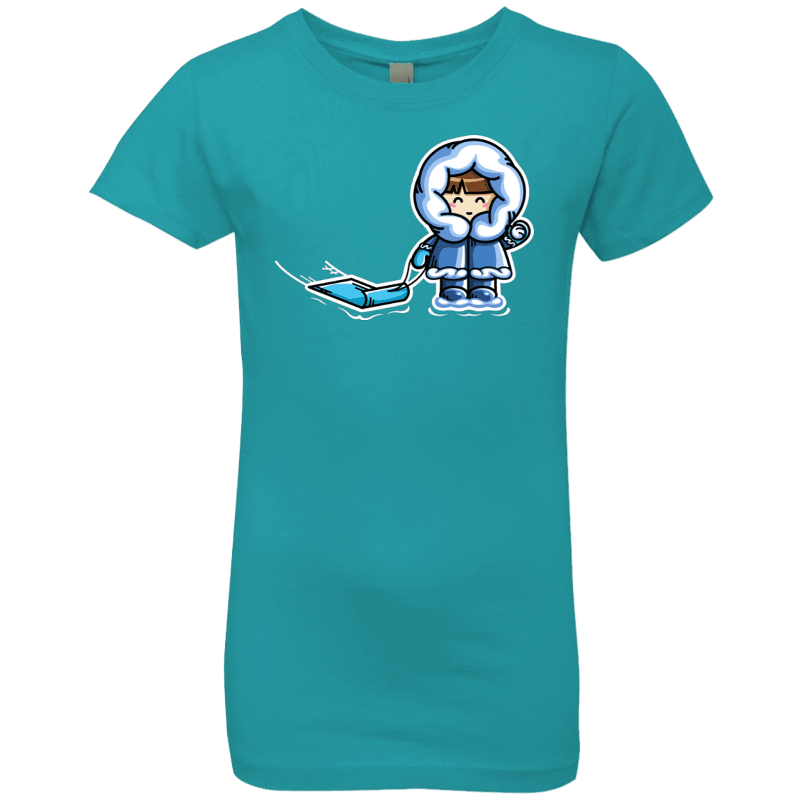 T-Shirts Tahiti Blue / YXS Kawaii Cute Fun In The Snow Girls Premium T-Shirt