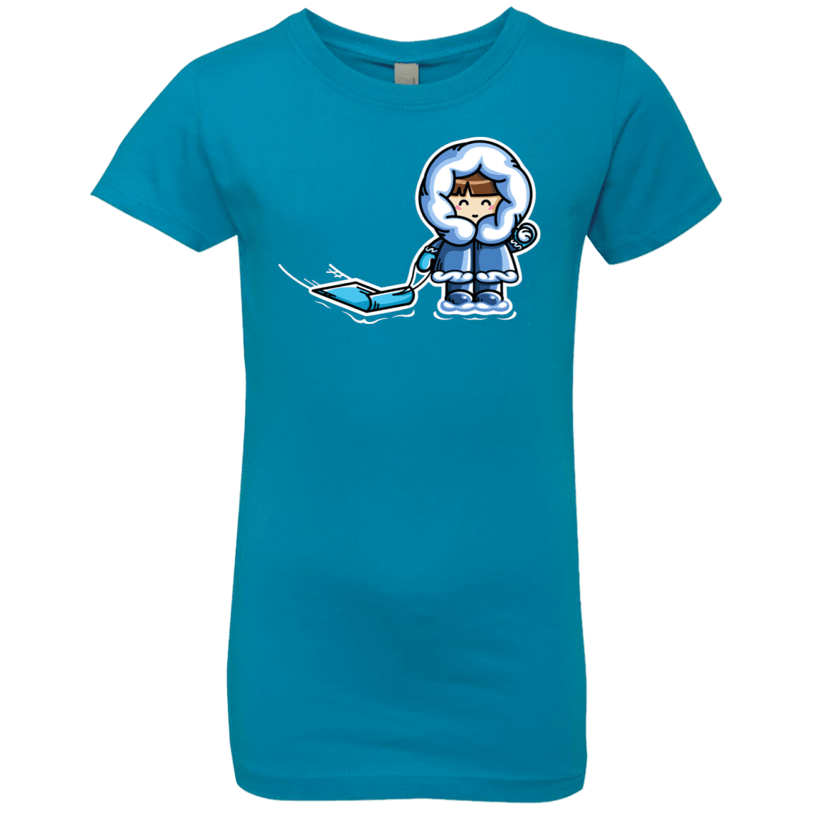 T-Shirts Turquoise / YXS Kawaii Cute Fun In The Snow Girls Premium T-Shirt