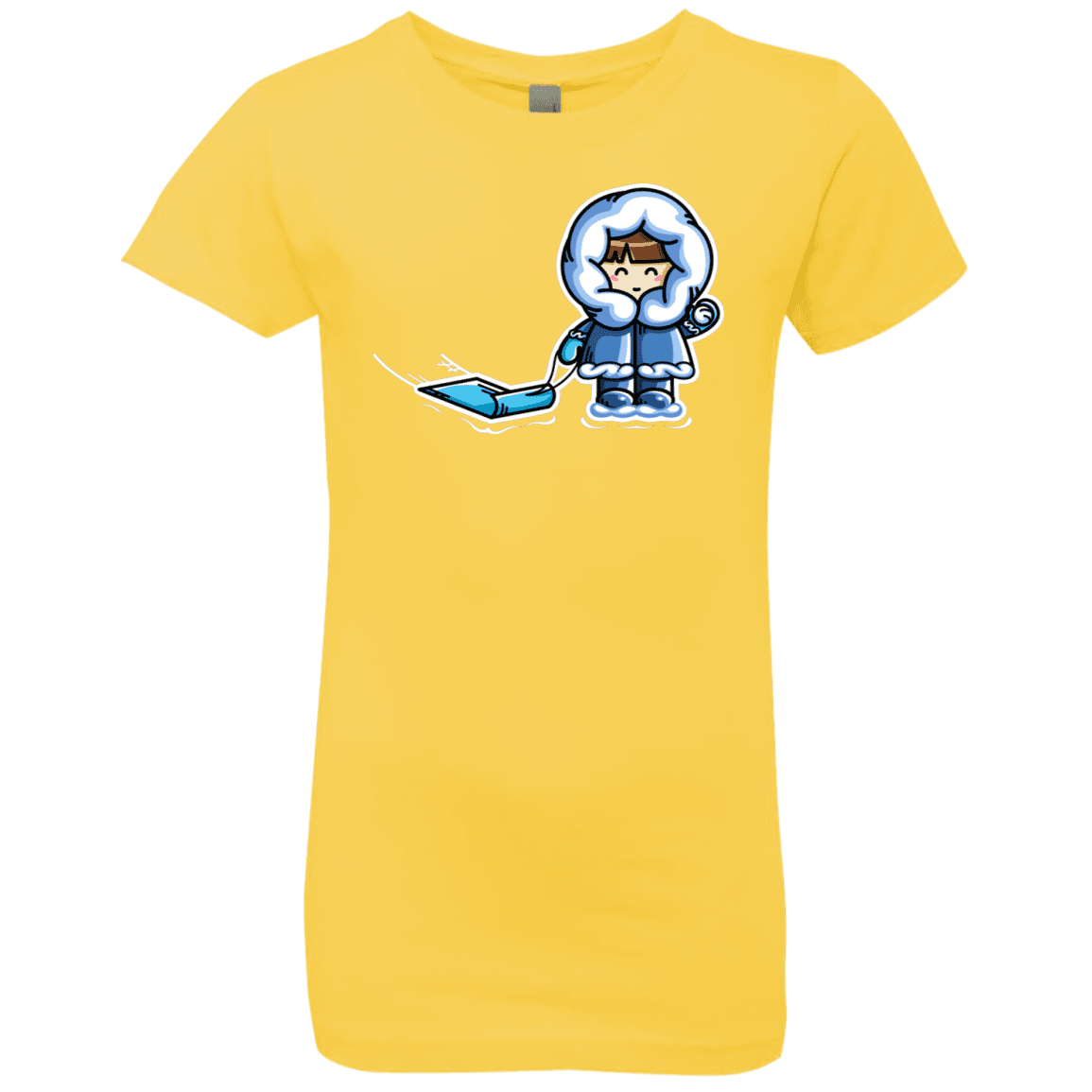 T-Shirts Vibrant Yellow / YXS Kawaii Cute Fun In The Snow Girls Premium T-Shirt