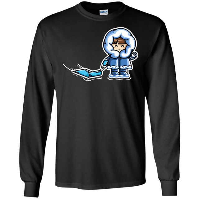 T-Shirts Black / S Kawaii Cute Fun In The Snow Men's Long Sleeve T-Shirt