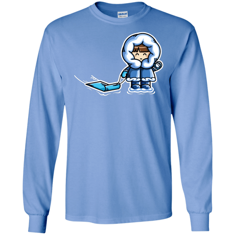 T-Shirts Carolina Blue / S Kawaii Cute Fun In The Snow Men's Long Sleeve T-Shirt