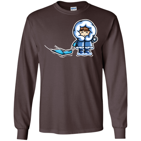 T-Shirts Dark Chocolate / S Kawaii Cute Fun In The Snow Men's Long Sleeve T-Shirt