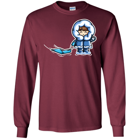 T-Shirts Maroon / S Kawaii Cute Fun In The Snow Men's Long Sleeve T-Shirt