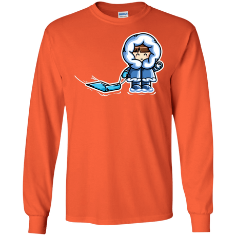 T-Shirts Orange / S Kawaii Cute Fun In The Snow Men's Long Sleeve T-Shirt