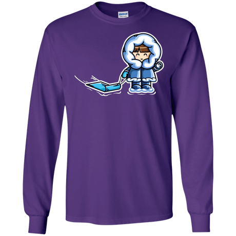 T-Shirts Purple / S Kawaii Cute Fun In The Snow Men's Long Sleeve T-Shirt