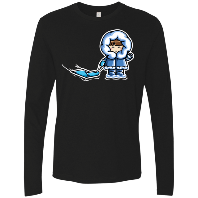 T-Shirts Black / S Kawaii Cute Fun In The Snow Men's Premium Long Sleeve