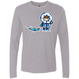 T-Shirts Heather Grey / S Kawaii Cute Fun In The Snow Men's Premium Long Sleeve