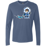 T-Shirts Indigo / S Kawaii Cute Fun In The Snow Men's Premium Long Sleeve