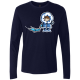 T-Shirts Midnight Navy / S Kawaii Cute Fun In The Snow Men's Premium Long Sleeve