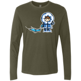 T-Shirts Military Green / S Kawaii Cute Fun In The Snow Men's Premium Long Sleeve