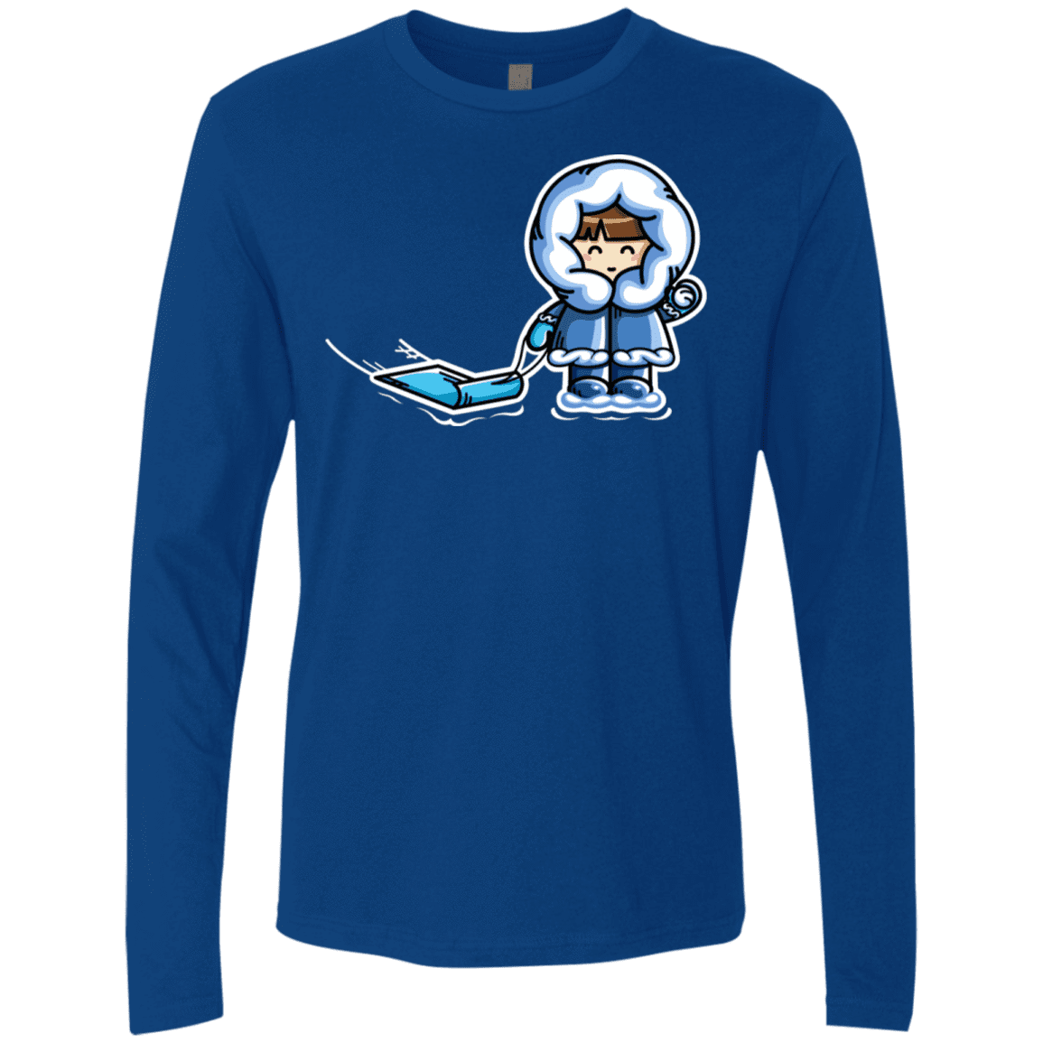 T-Shirts Royal / S Kawaii Cute Fun In The Snow Men's Premium Long Sleeve