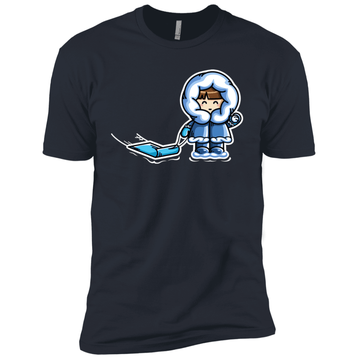 T-Shirts Indigo / X-Small Kawaii Cute Fun In The Snow Men's Premium T-Shirt