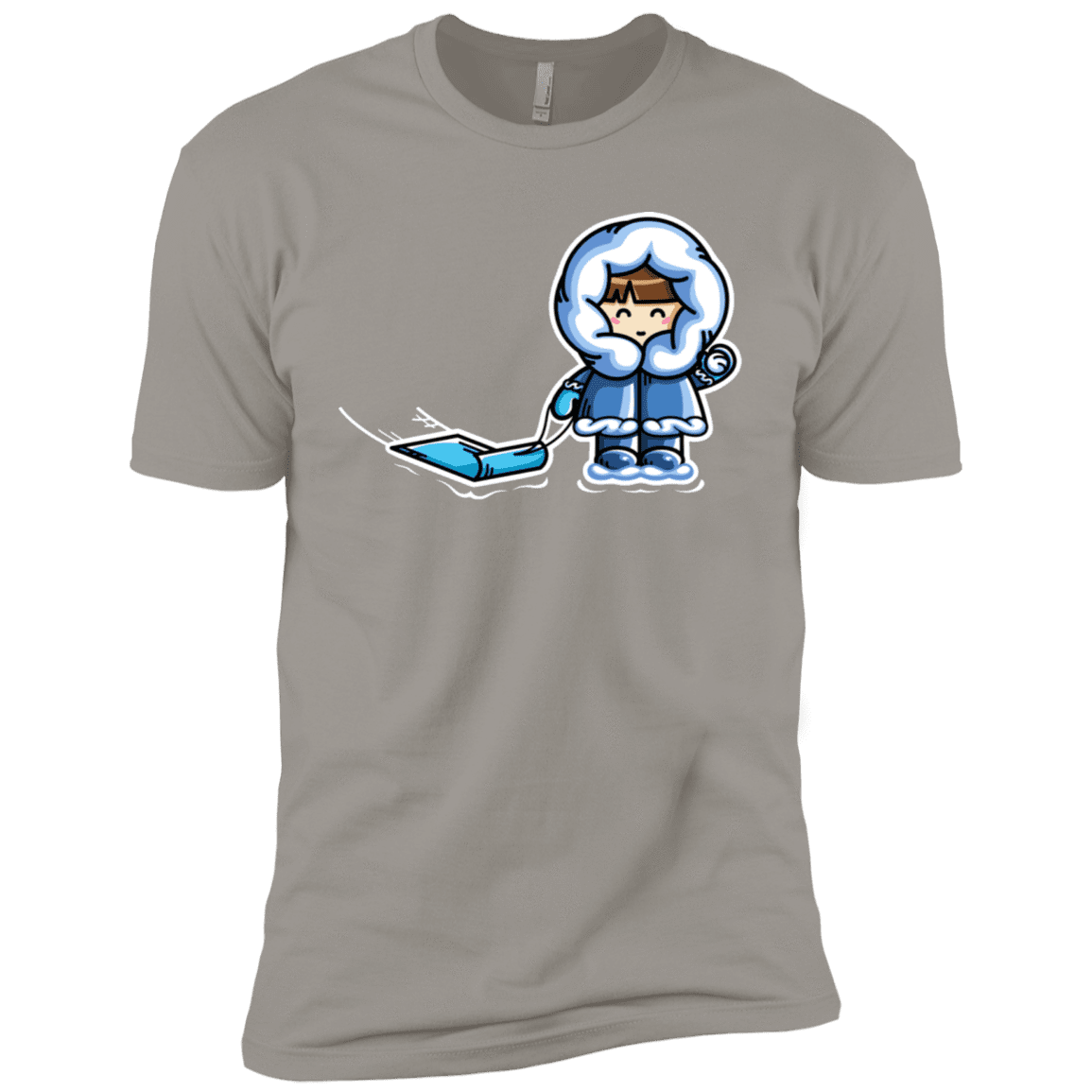 T-Shirts Light Grey / X-Small Kawaii Cute Fun In The Snow Men's Premium T-Shirt