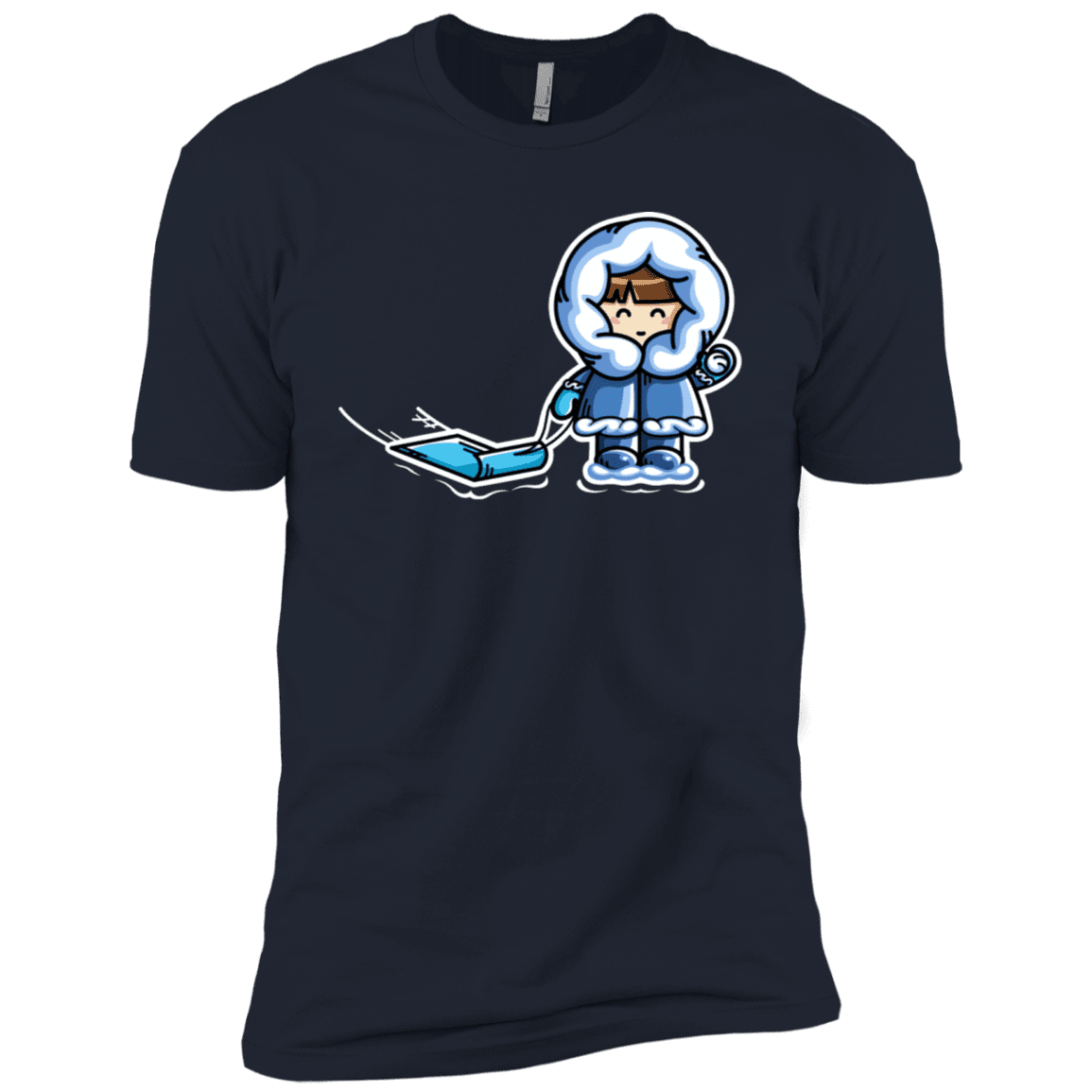 T-Shirts Midnight Navy / X-Small Kawaii Cute Fun In The Snow Men's Premium T-Shirt