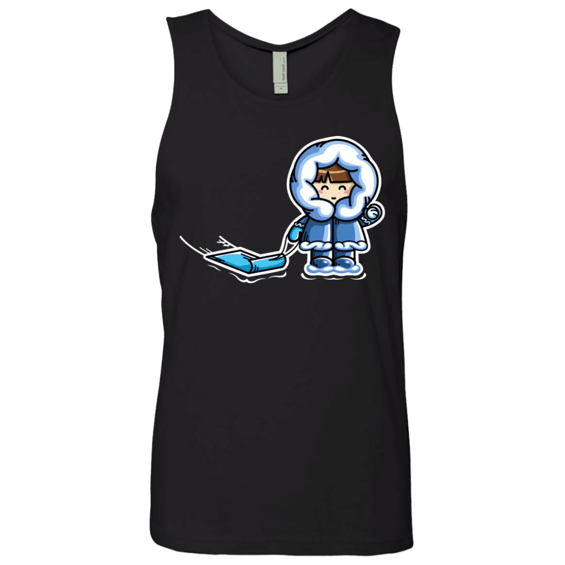 T-Shirts Black / S Kawaii Cute Fun In The Snow Men's Premium Tank Top