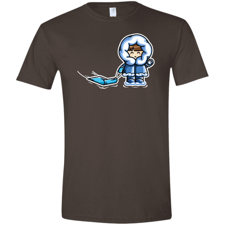T-Shirts Dark Chocolate / S Kawaii Cute Fun In The Snow Men's Semi-Fitted Softstyle