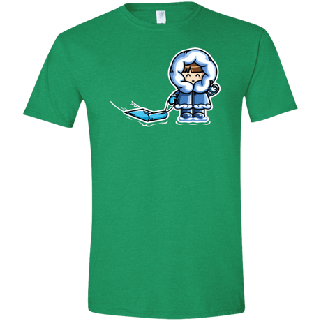 T-Shirts Heather Irish Green / M Kawaii Cute Fun In The Snow Men's Semi-Fitted Softstyle