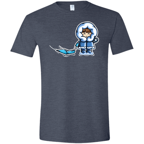 T-Shirts Heather Navy / S Kawaii Cute Fun In The Snow Men's Semi-Fitted Softstyle
