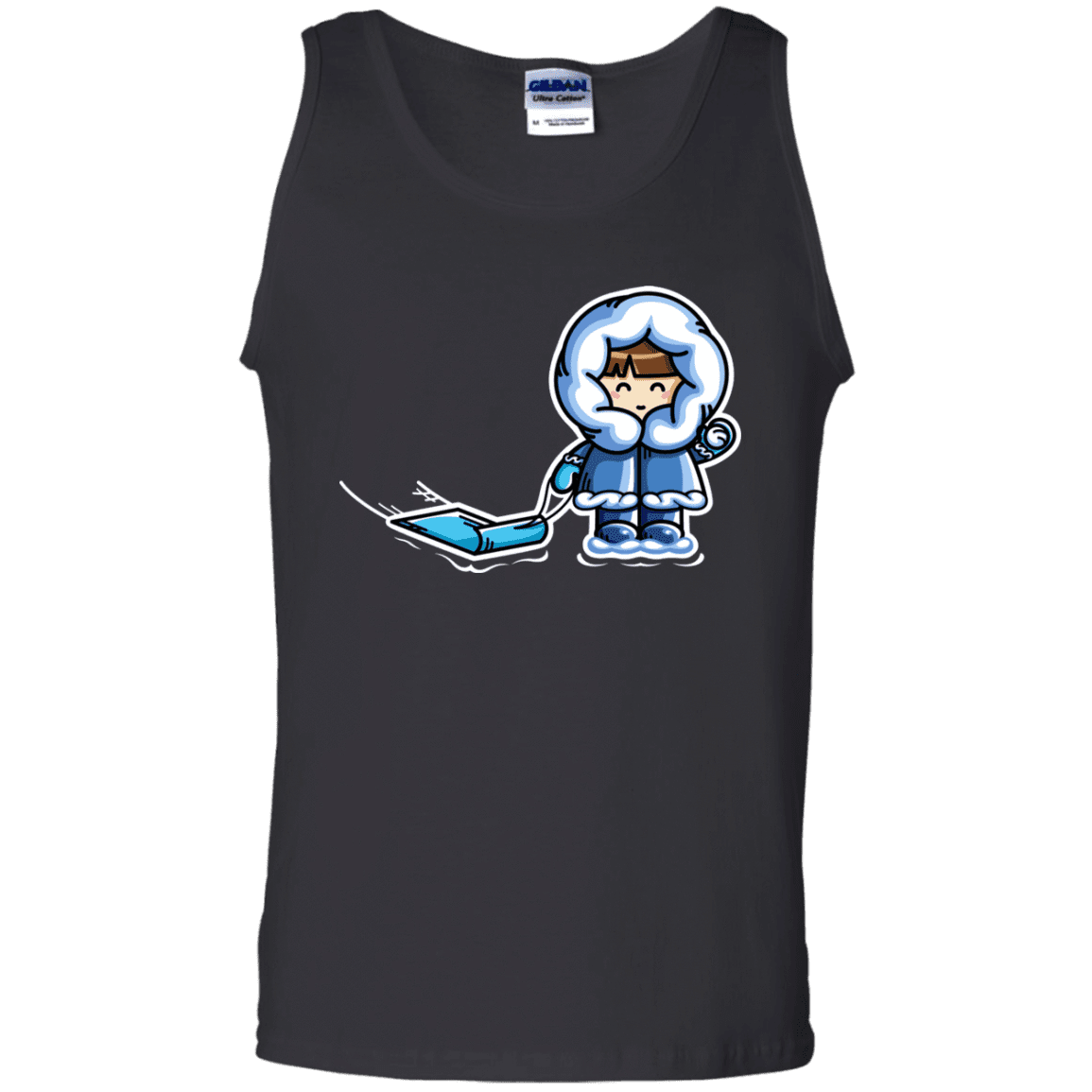 T-Shirts Black / S Kawaii Cute Fun In The Snow Men's Tank Top