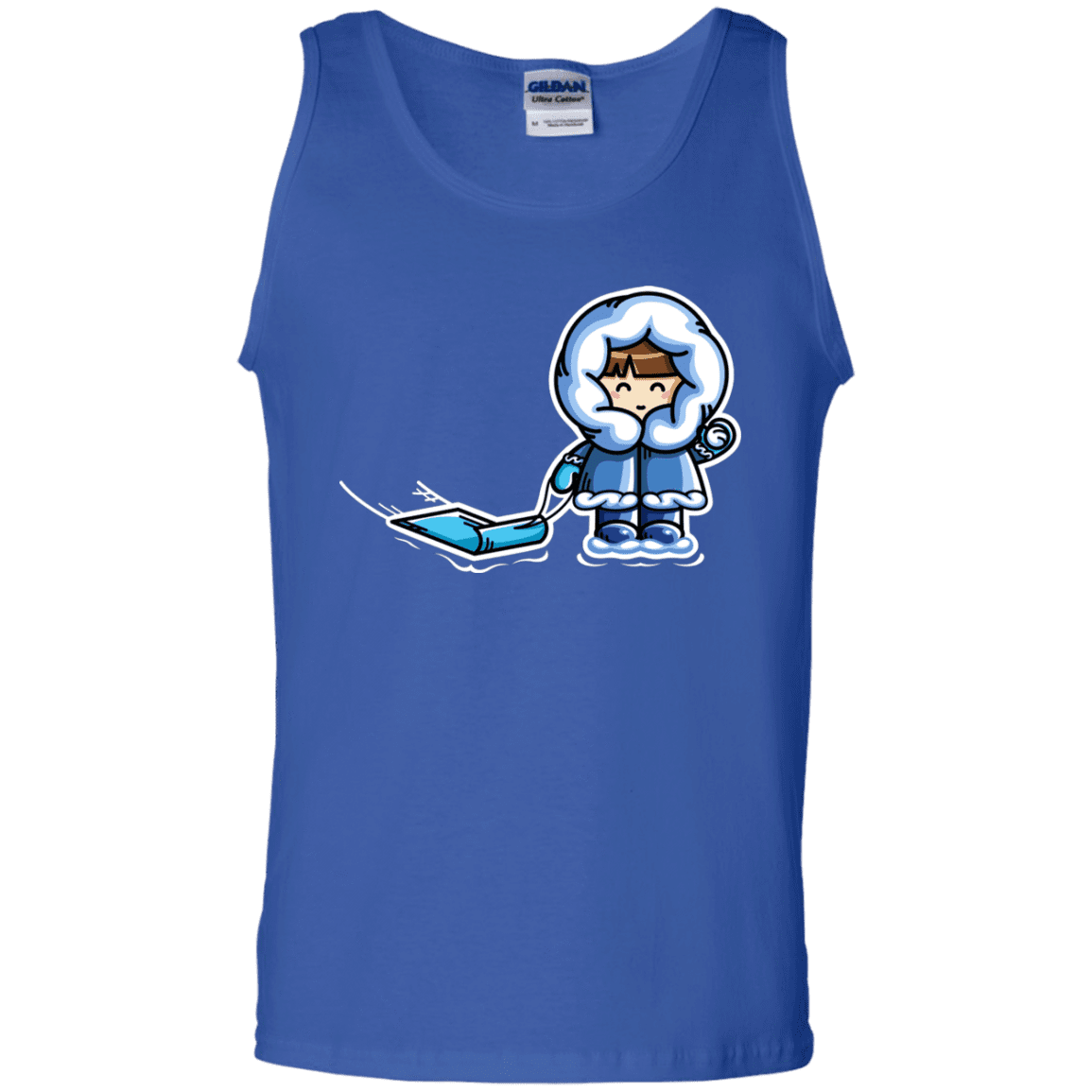 T-Shirts Royal / S Kawaii Cute Fun In The Snow Men's Tank Top