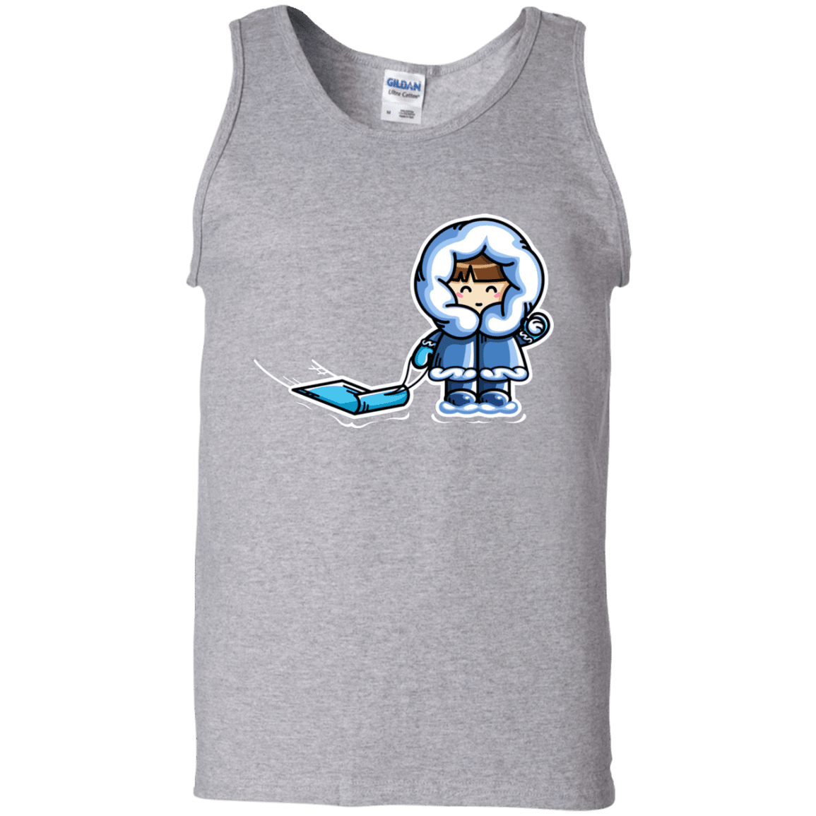 T-Shirts Sport Grey / S Kawaii Cute Fun In The Snow Men's Tank Top
