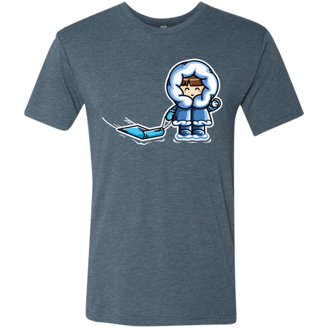 T-Shirts Indigo / S Kawaii Cute Fun In The Snow Men's Triblend T-Shirt