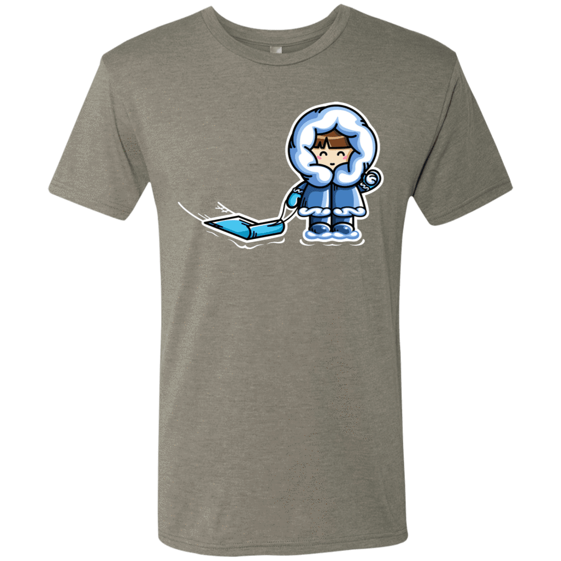 T-Shirts Venetian Grey / S Kawaii Cute Fun In The Snow Men's Triblend T-Shirt