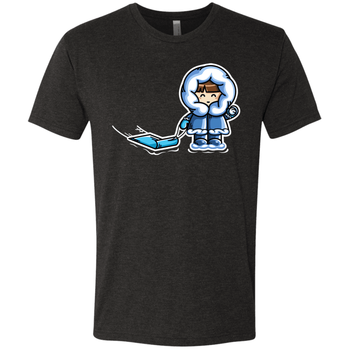 T-Shirts Vintage Black / S Kawaii Cute Fun In The Snow Men's Triblend T-Shirt