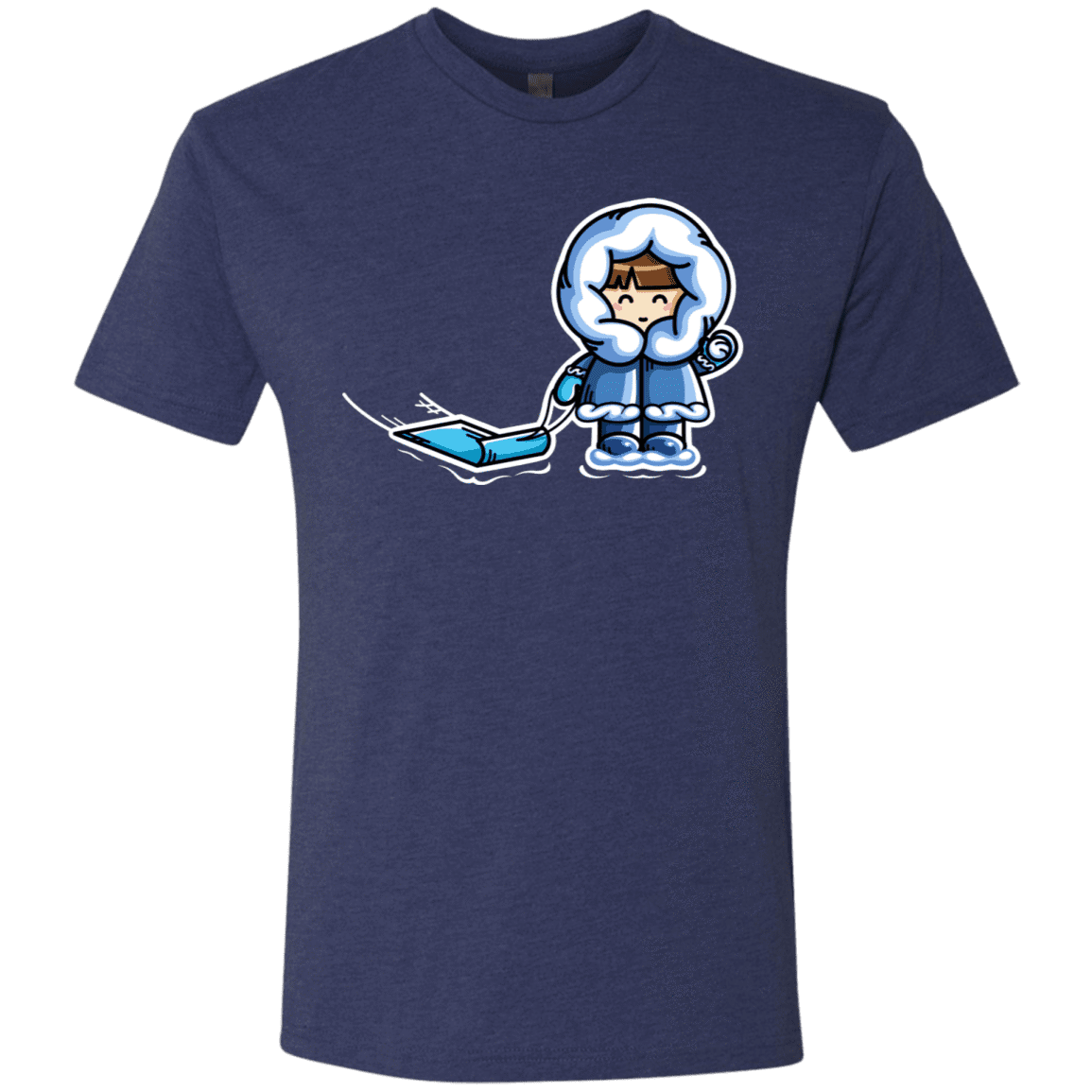 T-Shirts Vintage Navy / S Kawaii Cute Fun In The Snow Men's Triblend T-Shirt