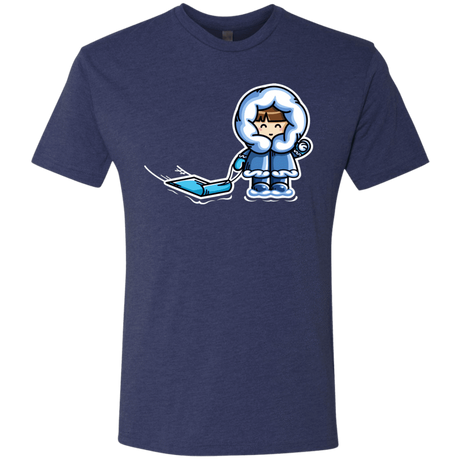 T-Shirts Vintage Navy / S Kawaii Cute Fun In The Snow Men's Triblend T-Shirt