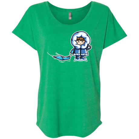 T-Shirts Envy / X-Small Kawaii Cute Fun In The Snow Triblend Dolman Sleeve