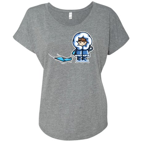 T-Shirts Premium Heather / X-Small Kawaii Cute Fun In The Snow Triblend Dolman Sleeve