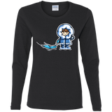 T-Shirts Black / S Kawaii Cute Fun In The Snow Women's Long Sleeve T-Shirt