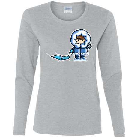 T-Shirts Sport Grey / S Kawaii Cute Fun In The Snow Women's Long Sleeve T-Shirt