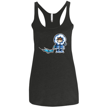 T-Shirts Vintage Black / X-Small Kawaii Cute Fun In The Snow Women's Triblend Racerback Tank