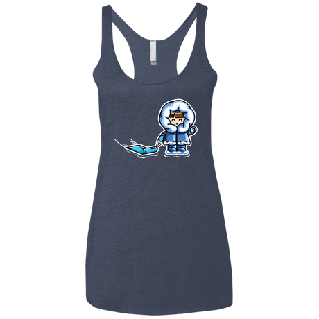 T-Shirts Vintage Navy / X-Small Kawaii Cute Fun In The Snow Women's Triblend Racerback Tank