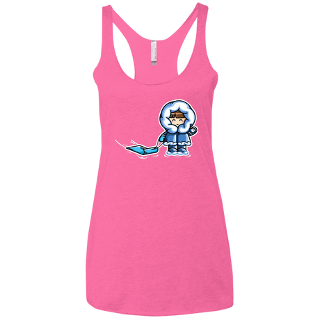T-Shirts Vintage Pink / X-Small Kawaii Cute Fun In The Snow Women's Triblend Racerback Tank