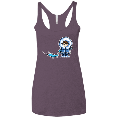 T-Shirts Vintage Purple / X-Small Kawaii Cute Fun In The Snow Women's Triblend Racerback Tank
