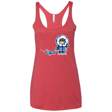 T-Shirts Vintage Red / X-Small Kawaii Cute Fun In The Snow Women's Triblend Racerback Tank